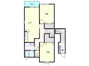 間取図 白新線・羽越本線（新潟県内）/水原駅 バス28分外谷下車:停歩14分 2階 築16年