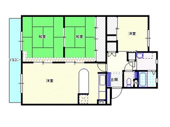 間取図 白新線・羽越本線（新潟県内）/新発田駅 徒歩13分 2階 築33年