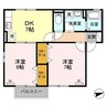 白新線・羽越本線（新潟県内）/水原駅 徒歩13分 2階 築23年 2DKの間取り