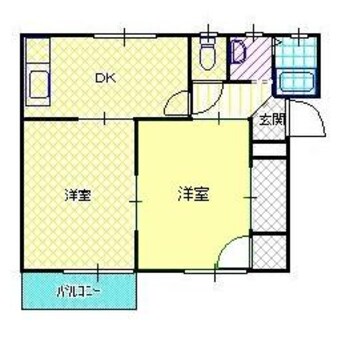 間取図 白新線・羽越本線（新潟県内）/中条駅 徒歩6分 1階 築26年