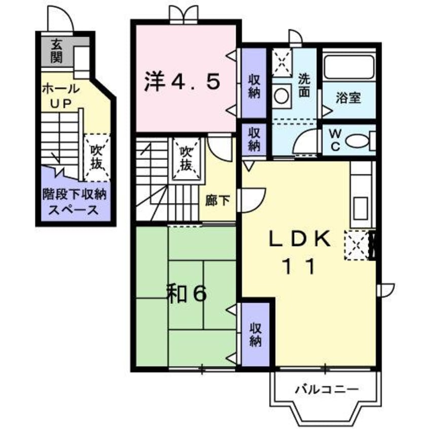 間取図 白新線・羽越本線（新潟県内）/西新発田駅 徒歩22分 2階 築28年