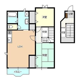 間取図 白新線・羽越本線（新潟県内）/西新発田駅 徒歩22分 2階 築27年