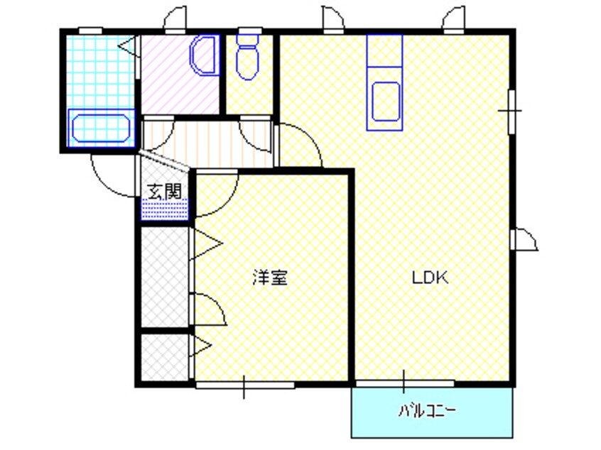 間取図 白新線・羽越本線（新潟県内）/西新発田駅 徒歩18分 1-2階 築16年