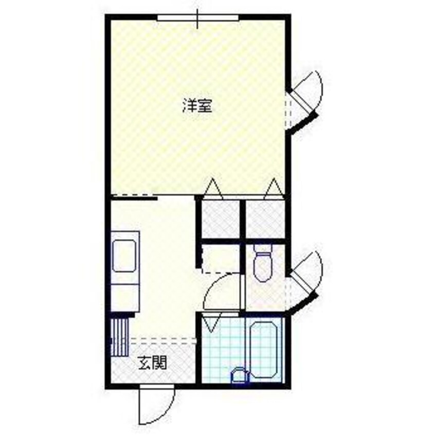 間取図 白新線・羽越本線（新潟県内）/新発田駅 徒歩14分 1階 築38年