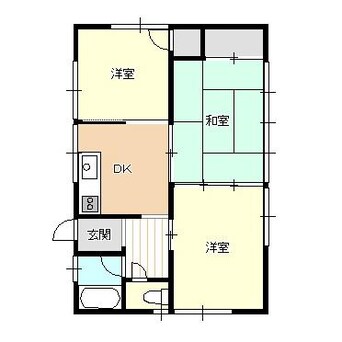 間取図 白新線・羽越本線（新潟県内）/新発田駅 バス10分城北町２丁目下車:停歩5分 1階 築37年