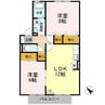 白新線・羽越本線（新潟県内）/西新発田駅 バス:16分:停歩4分 2階 築26年 2LDKの間取り