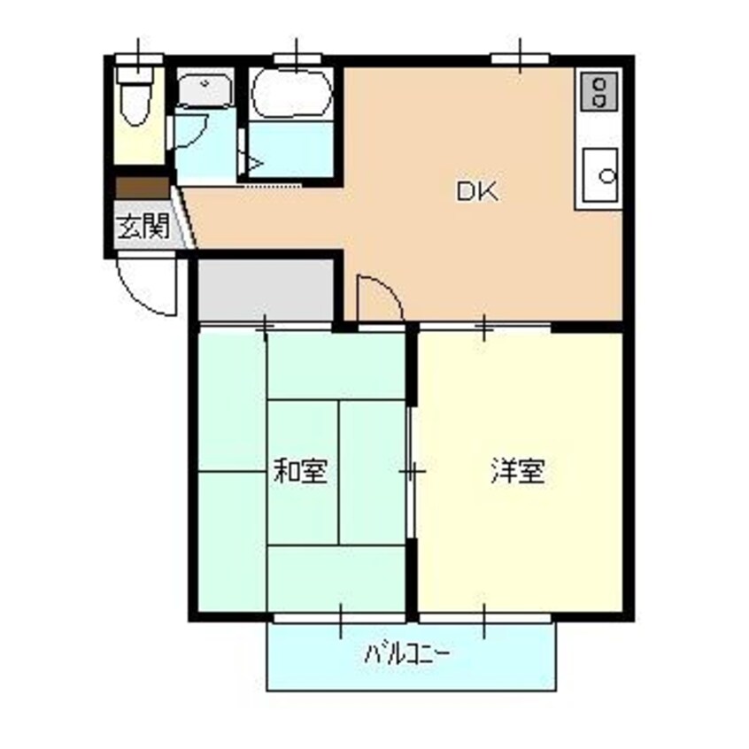 間取図 白新線・羽越本線（新潟県内）/西新発田駅 徒歩12分 2階 築33年