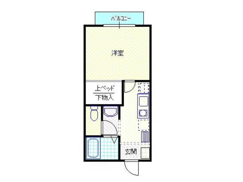 間取図 白新線・羽越本線（新潟県内）/西新発田駅 徒歩24分 2階 築23年