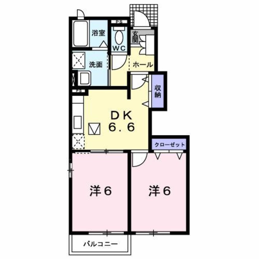 間取図 白新線・羽越本線（新潟県内）/中条駅 徒歩15分 1階 築18年