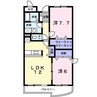 白新線・羽越本線（新潟県内）/西新発田駅 徒歩3分 4階 築19年 2LDKの間取り