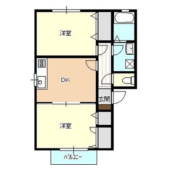 間取図 白新線・羽越本線（新潟県内）/新発田駅 徒歩12分 2階 築27年