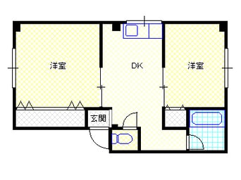 間取図 白新線・羽越本線（新潟県内）/新発田駅 徒歩7分 1階 築37年