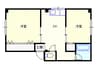 白新線・羽越本線（新潟県内）/新発田駅 徒歩7分 1階 築37年 2DKの間取り