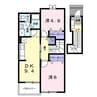 白新線・羽越本線（新潟県内）/西新発田駅 バス:22分:停歩6分 2階 築22年 2DKの間取り