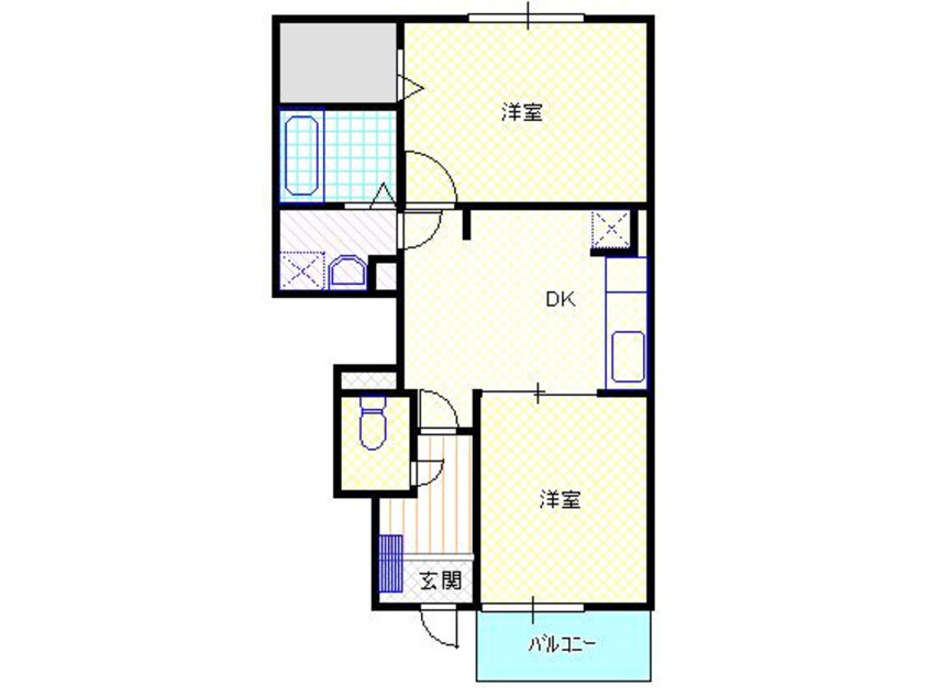 間取図 白新線・羽越本線（新潟県内）/中条駅 徒歩14分 1階 築18年