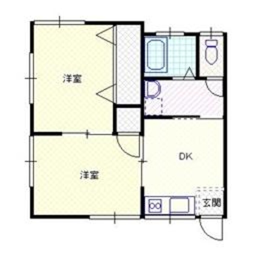 間取図 白新線・羽越本線（新潟県内）/新発田駅 徒歩3分 2階 築22年