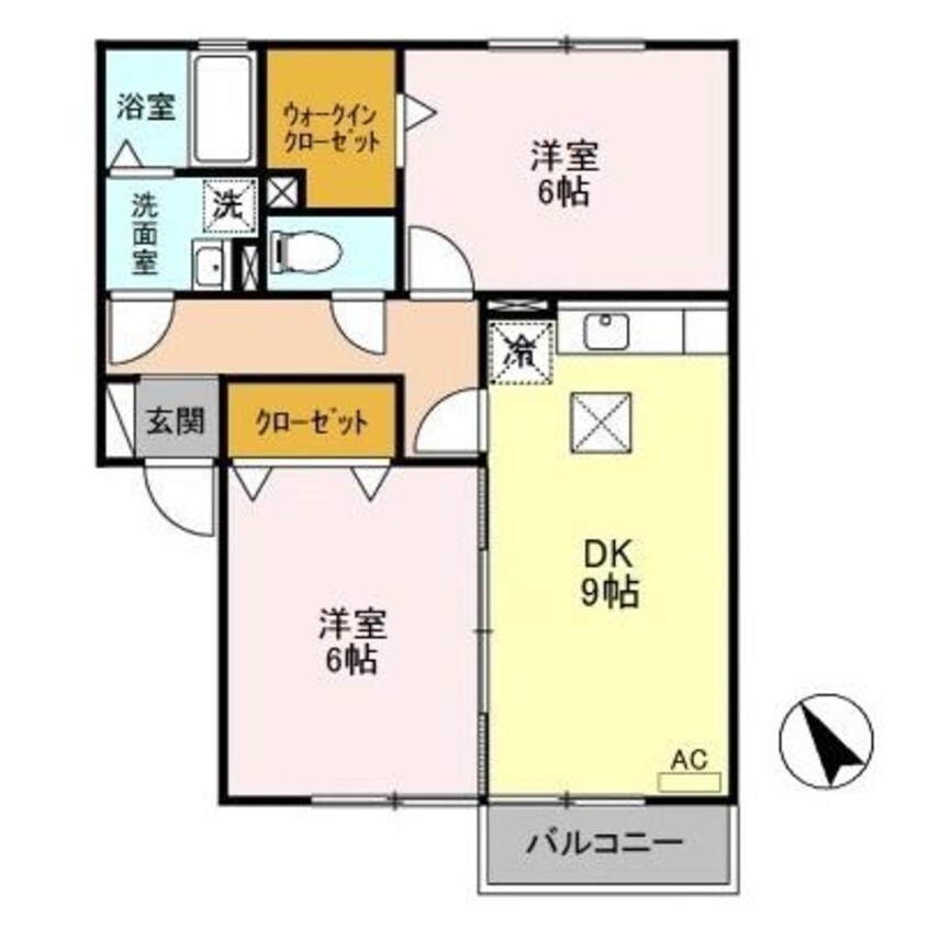 間取図 白新線・羽越本線（新潟県内）/西新発田駅 徒歩8分 1階 築20年