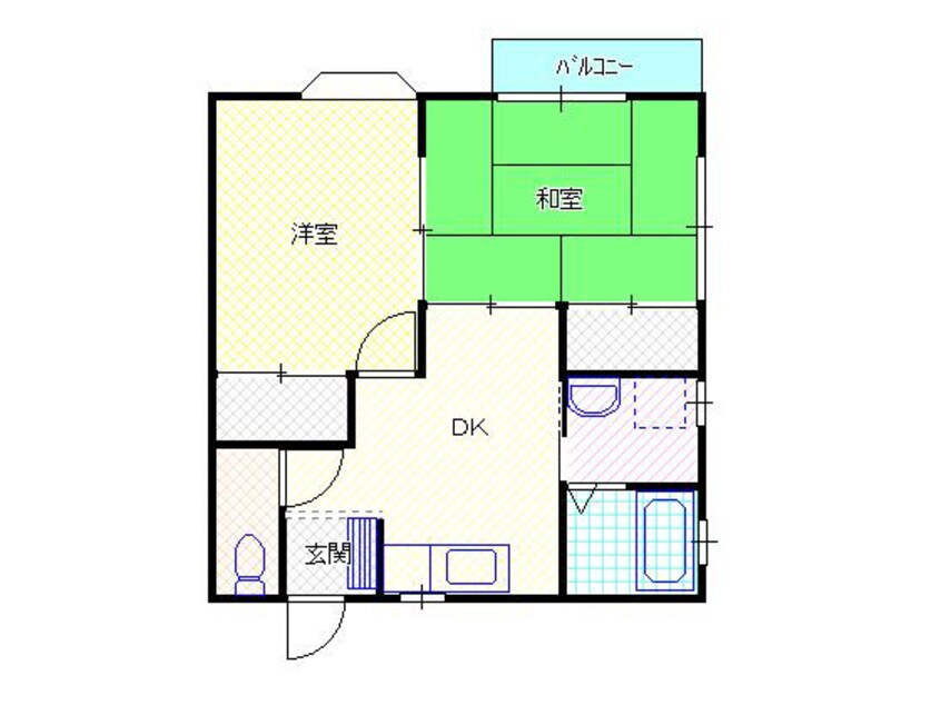 間取図 白新線・羽越本線（新潟県内）/新発田駅 徒歩17分 2階 築28年