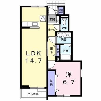 間取図 白新線・羽越本線（新潟県内）/中条駅 徒歩8分 1階 築22年