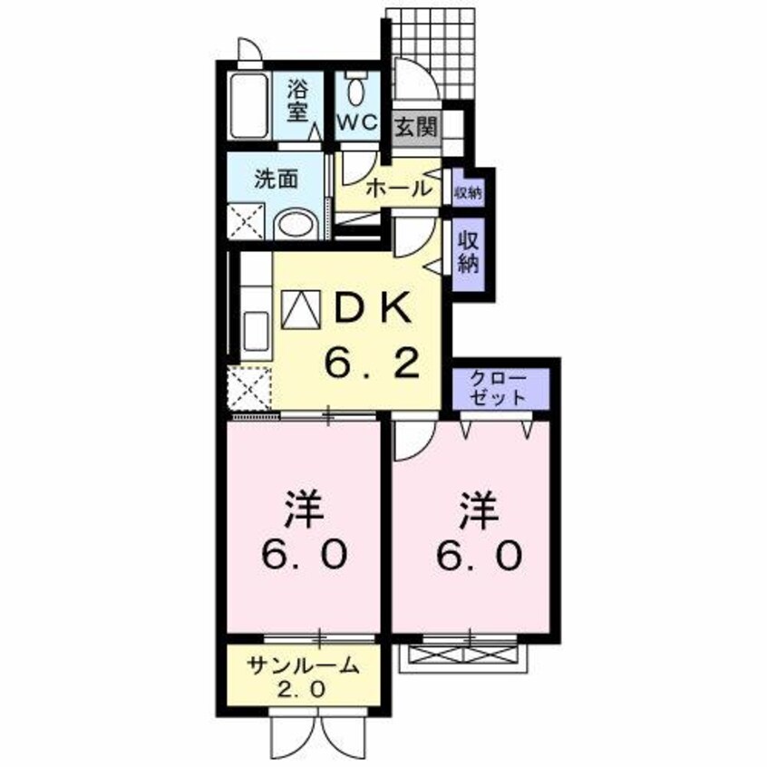 間取図 白新線・羽越本線（新潟県内）/新発田駅 バス20分天の原下車:停歩4分 1階 築16年