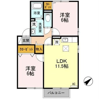 間取図 白新線・羽越本線（新潟県内）/新発田駅 徒歩16分 1階 築21年