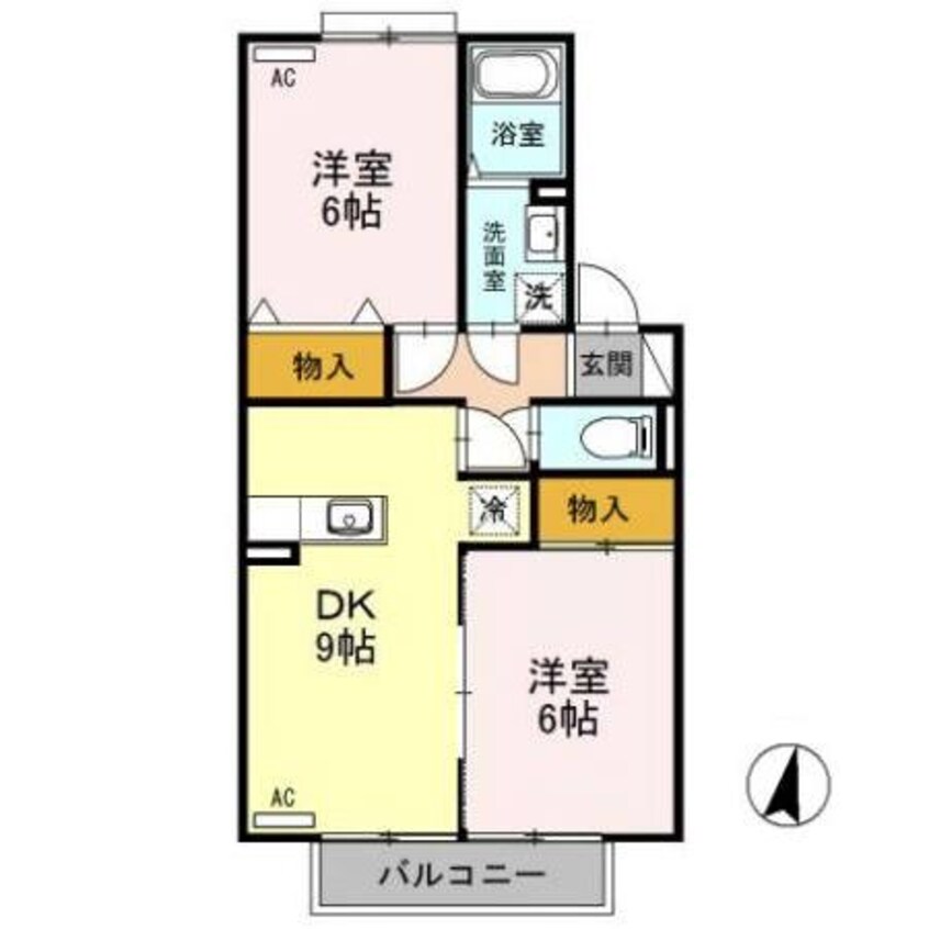 間取図 白新線・羽越本線（新潟県内）/西新発田駅 徒歩23分 1階 築26年