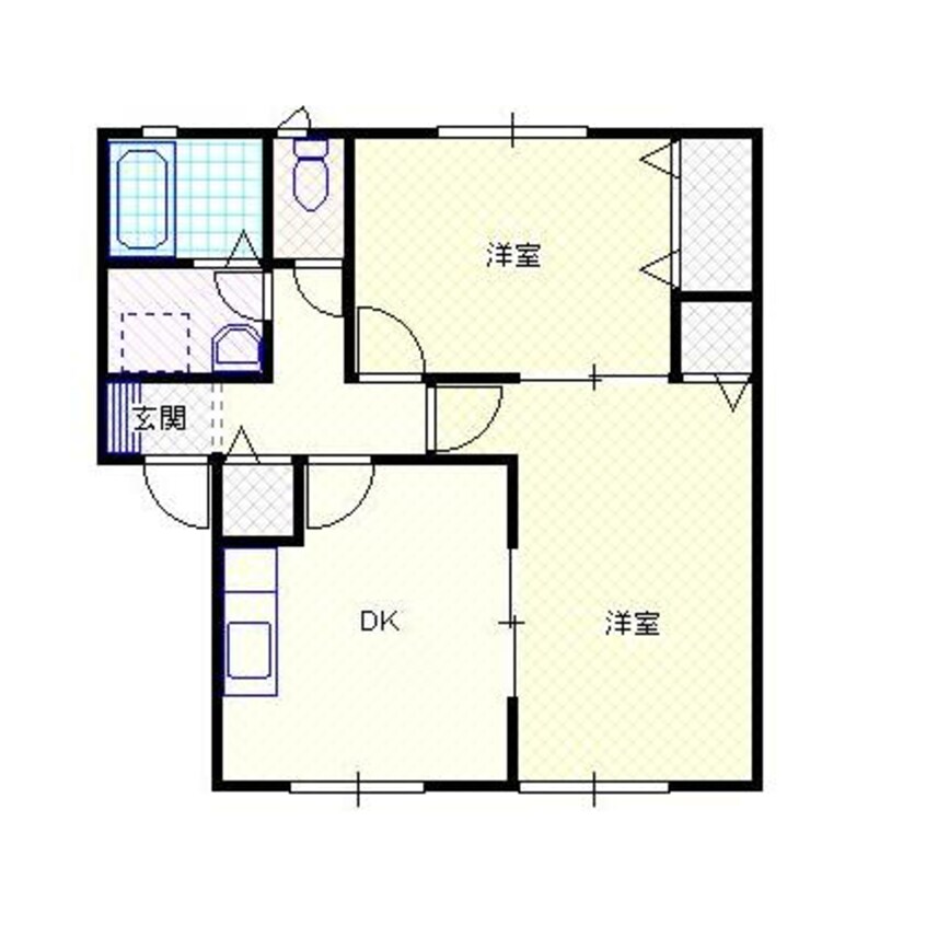 間取図 白新線・羽越本線（新潟県内）/西新発田駅 徒歩20分 1階 築27年