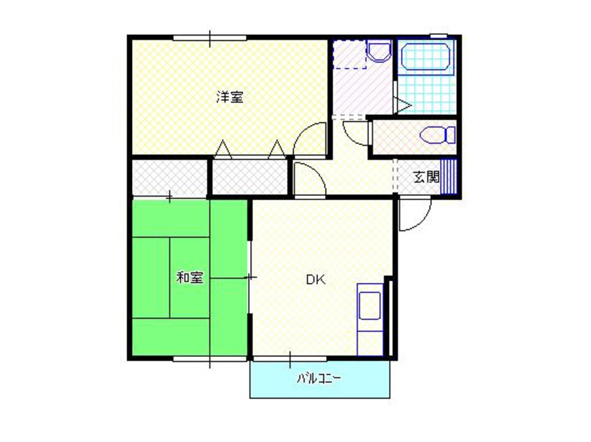 間取図 白新線・羽越本線（新潟県内）/西新発田駅 バス21分中曽根町下車:停歩3分 2階 築26年