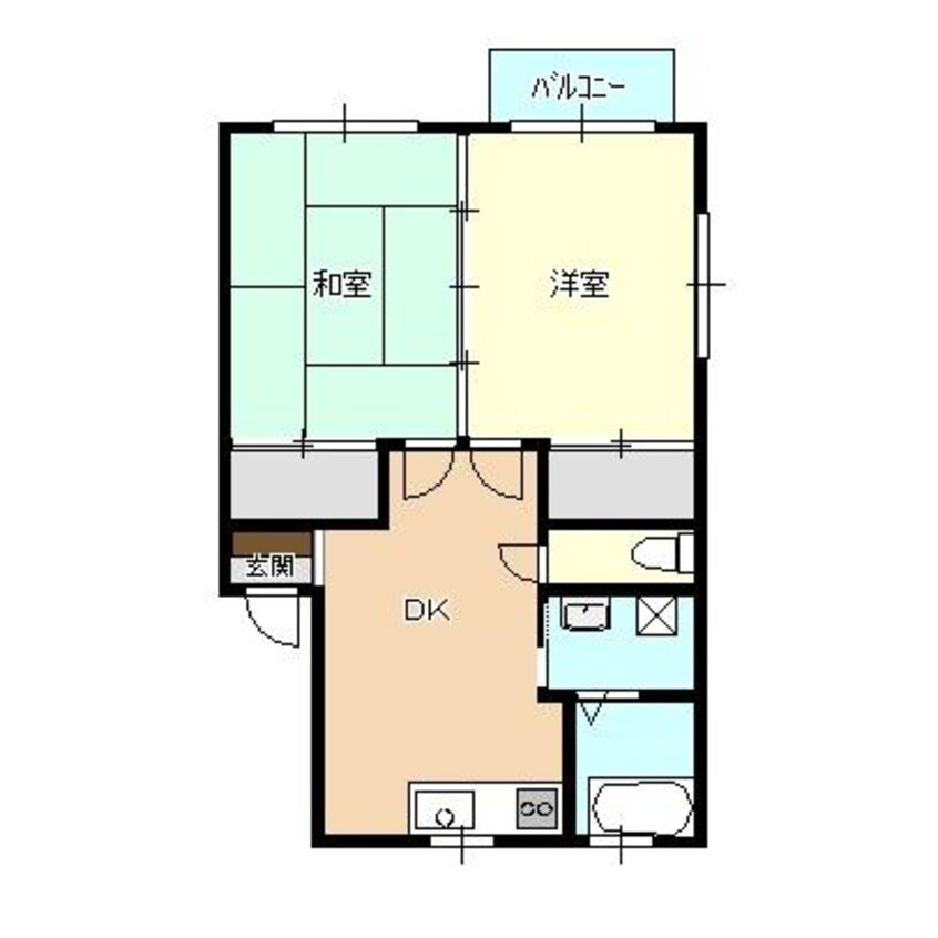 間取図 白新線・羽越本線（新潟県内）/新発田駅 徒歩8分 2階 築30年