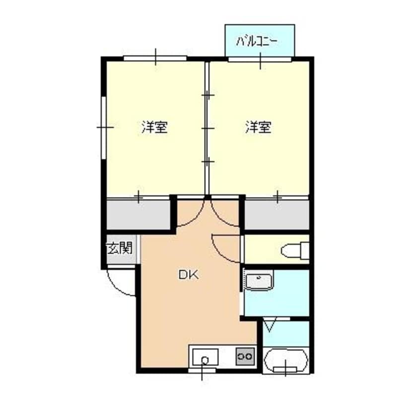 間取図 白新線・羽越本線（新潟県内）/新発田駅 徒歩8分 1階 築31年