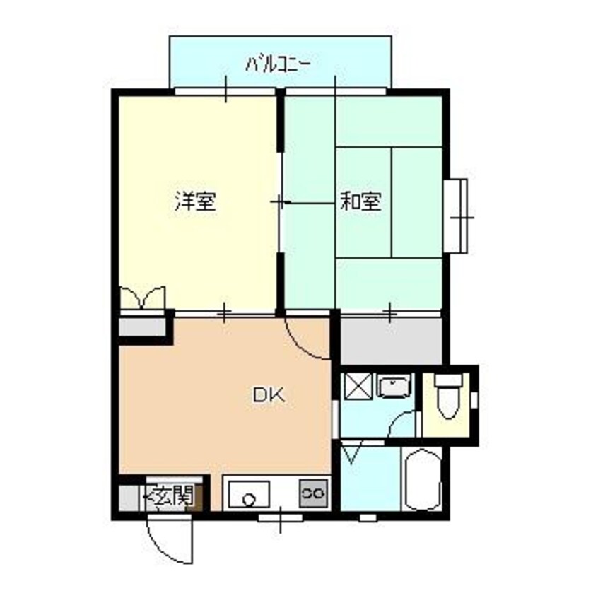 間取図 白新線・羽越本線（新潟県内）/西新発田駅 徒歩24分 2階 築33年