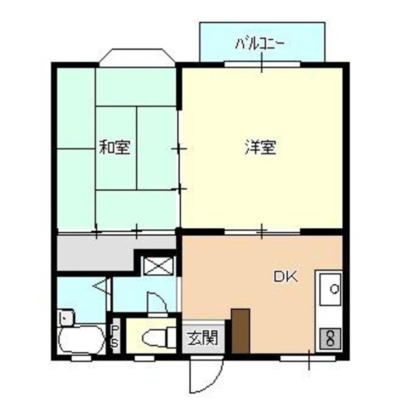 間取図 白新線・羽越本線（新潟県内）/西新発田駅 徒歩25分 1階 築33年