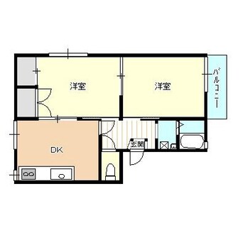 間取図 白新線・羽越本線（新潟県内）/新発田駅 バス2分バス下車:停歩4分 1階 築36年