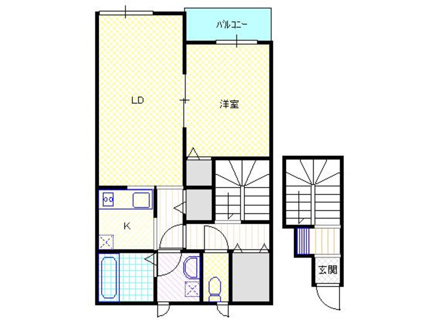 間取図 白新線・羽越本線（新潟県内）/西新発田駅 徒歩22分 2階 築13年