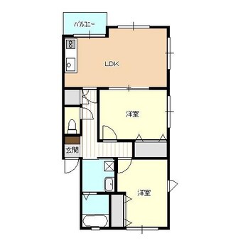 間取図 白新線・羽越本線（新潟県内）/西新発田駅 徒歩24分 2階 築24年