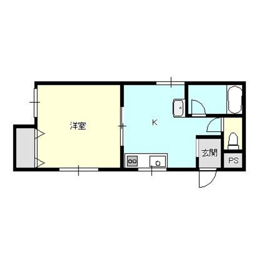 間取図 白新線・羽越本線（新潟県内）/新発田駅 徒歩7分 2階 築35年