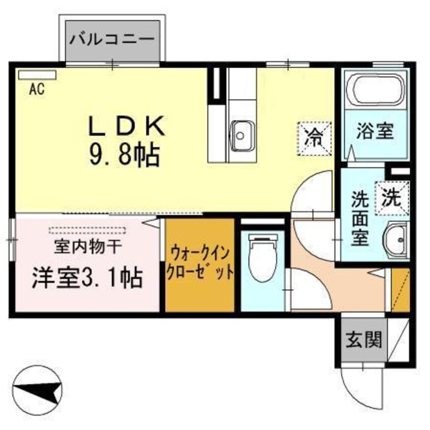 間取図 白新線・羽越本線（新潟県内）/新発田駅 徒歩12分 2階 築12年