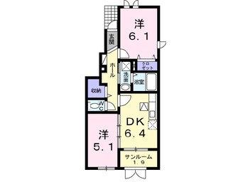 間取図 白新線・羽越本線（新潟県内）/佐々木駅 バス20分サッカー学校下車:停歩3分 1階 築12年