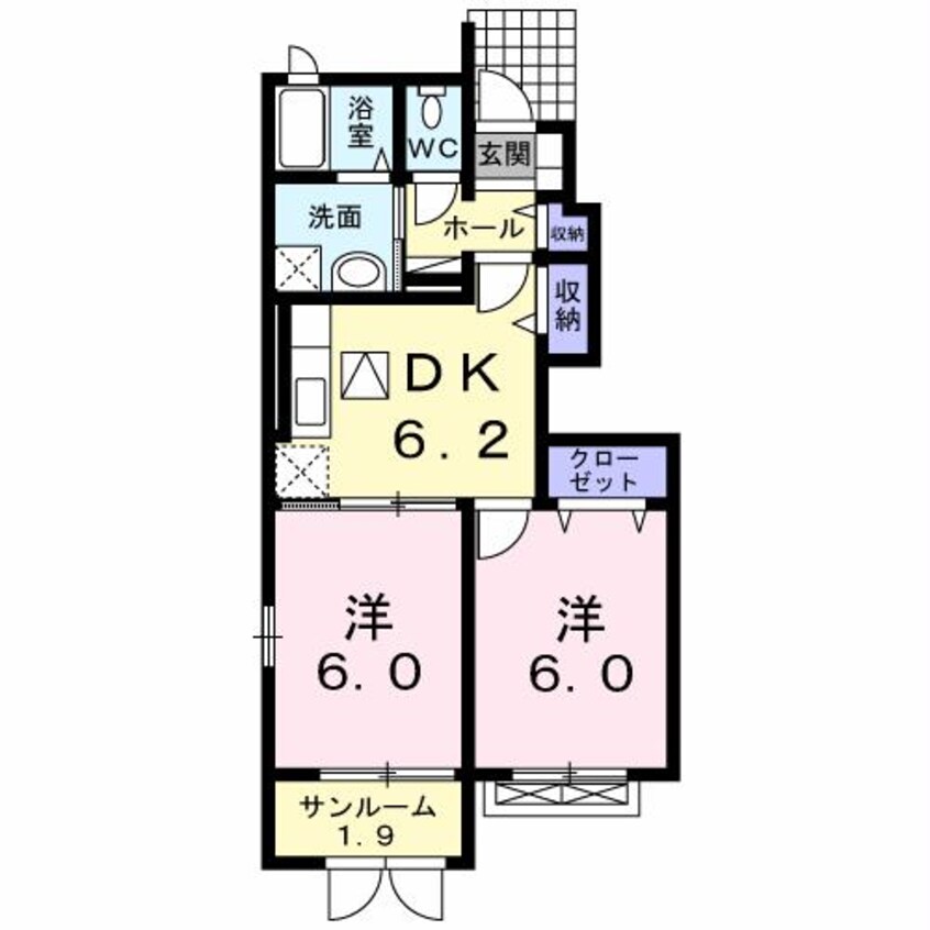 間取図 白新線・羽越本線（新潟県内）/中条駅 徒歩10分 1階 築15年
