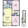 白新線・羽越本線（新潟県内）/新発田駅 徒歩7分 2階 築10年 2LDKの間取り