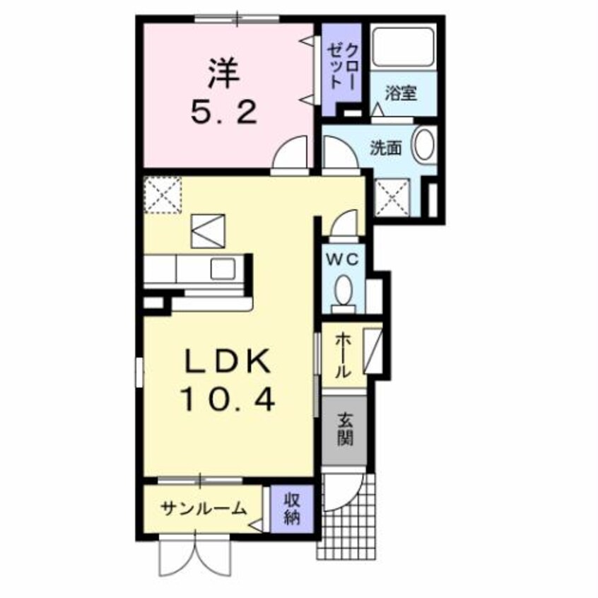 間取図 白新線・羽越本線（新潟県内）/新発田駅 徒歩15分 1階 築9年