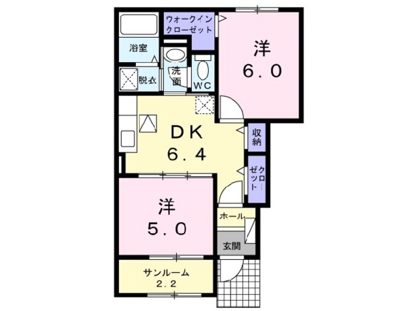 間取図 白新線・羽越本線（新潟県内）/中条駅 徒歩24分 1階 築11年