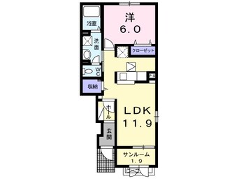 間取図 白新線・羽越本線（新潟県内）/新発田駅 徒歩14分 1階 築8年