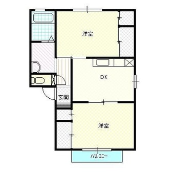間取図 白新線・羽越本線（新潟県内）/西新発田駅 徒歩12分 2階 築28年