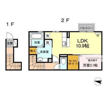 間取図 白新線・羽越本線（新潟県内）/新発田駅 徒歩8分 2階 築7年