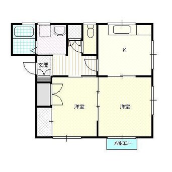 間取図 白新線・羽越本線（新潟県内）/新発田駅 バス13分天の原下車:停歩1分 1階 築23年