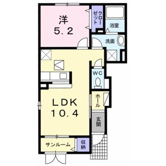 間取図 白新線・羽越本線（新潟県内）/新発田駅 バス23分城北町3丁目下車:停歩9分 1階 築6年