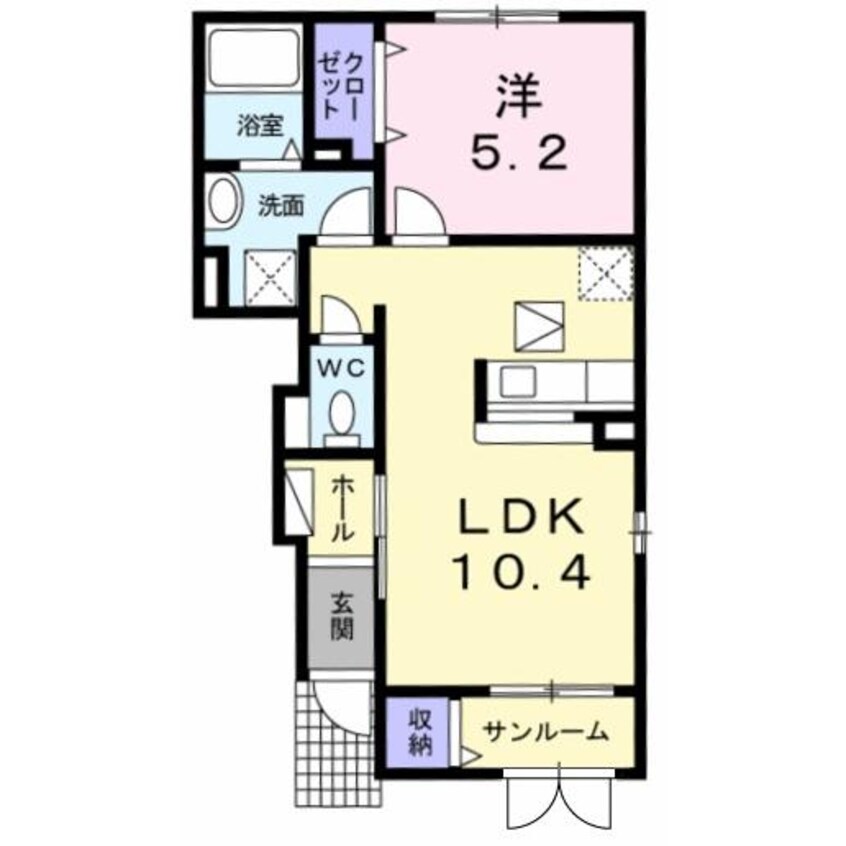 間取図 白新線・羽越本線（新潟県内）/新発田駅 バス23分城北町3丁目下車:停歩9分 1階 築6年