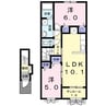 白新線・羽越本線（新潟県内）/西新発田駅 徒歩19分 2階 築8年 2LDKの間取り