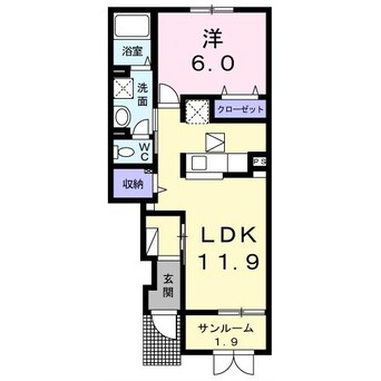 間取図 白新線・羽越本線（新潟県内）/西新発田駅 徒歩19分 1階 築7年